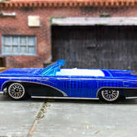 Loose Hot Wheels 1964 Lincoln Continental Convertible Dressed in Blue and Black