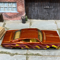 Loose Hot Wheels 1965 Chevy Impala - Brown with Flames