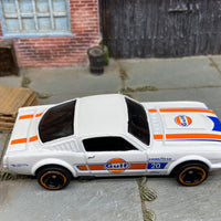 Loose Hot Wheels 1965 Ford Mustang Fastback Dressed in White Gulf Livery