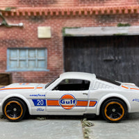 Loose Hot Wheels 1965 Ford Mustang Fastback Dressed in White Gulf Livery