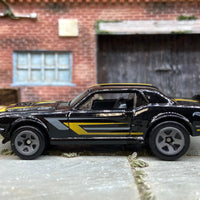 Loose Hot Wheels 1967 Ford Mustang GT Dressed in Black and Yellow