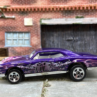 Loose Hot Wheels 1967 Pontiac GTO Dressed in Purple with Flames