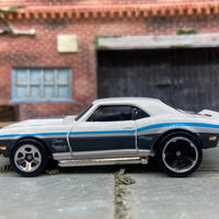 Loose Hot Wheels 1968 Chevy Camaro COPO In White, Black and Blue