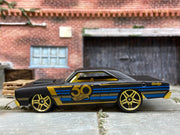 Loose Hot Wheels 1968 Dodge Dart Dressed in Hot Wheels 50th Anniversary Satin Black and Gold