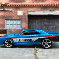 Loose Hot Wheels 1968 Dodge Dart Dressed in MOPAR Blue and Black