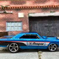 Loose Hot Wheels 1968 Dodge Dart Dressed in MOPAR Blue and Black