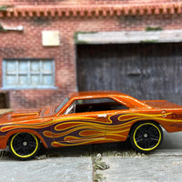 Loose Hot Wheels 1968 Dodge Dart Dressed in Orange with Flames