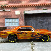 Loose Hot Wheels 1968 Dodge Dart Dressed in Orange with Flames