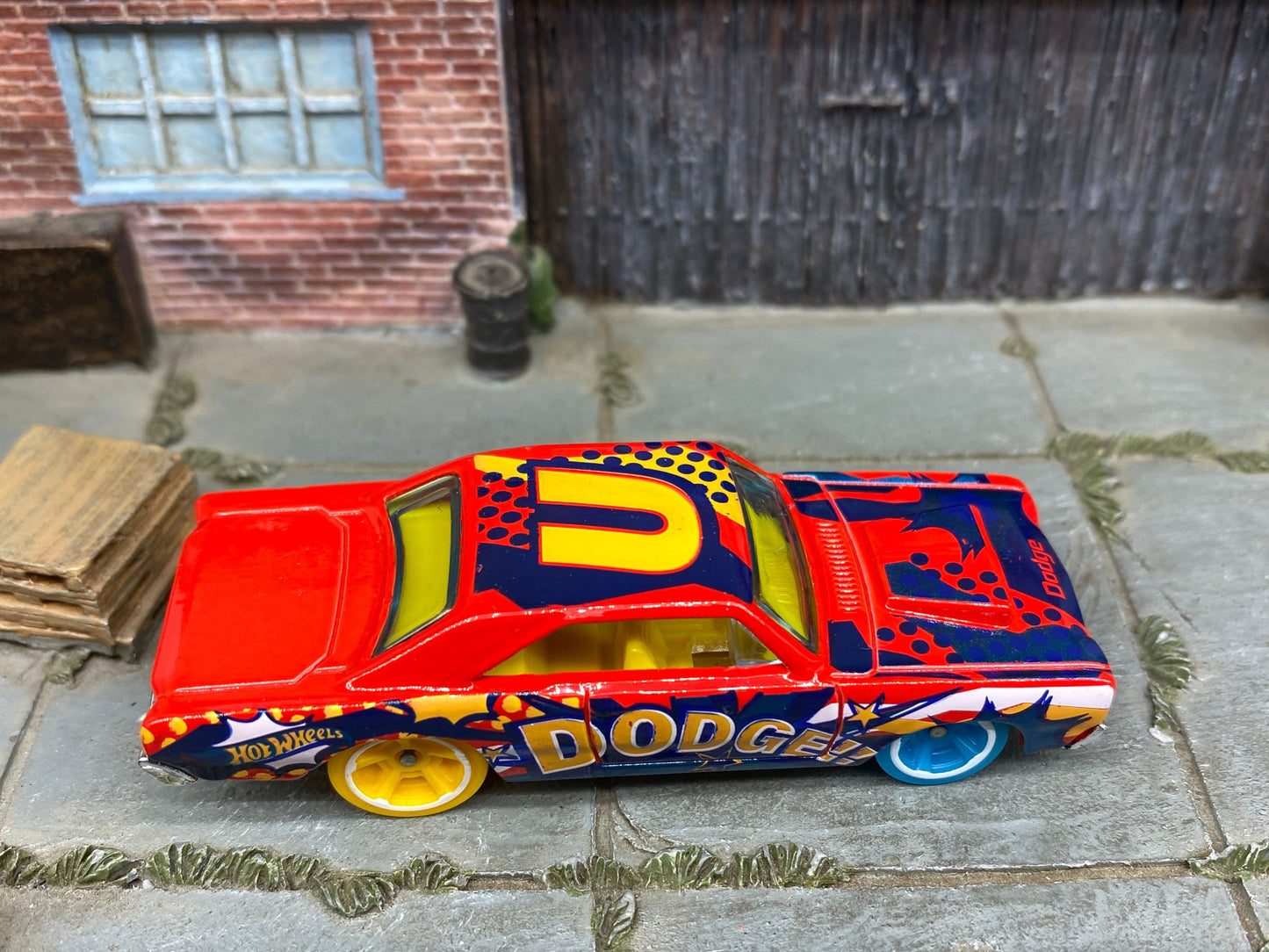 Loose Hot Wheels - 1968 Dodge Dart - Red Colorful Dodge Livery