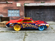 Loose Hot Wheels - 1968 Dodge Dart - Red Colorful Dodge Livery