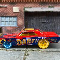 Loose Hot Wheels - 1968 Dodge Dart - Red Colorful Dodge Livery