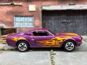 Loose Hot Wheels - 1968 Ford Mustang Shelby GT500 - Purple with Flames