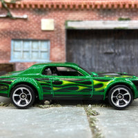 Loose Hot Wheels 1968 Mercury Cougar Dressed in Green with Flames
