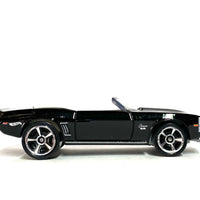 Loose Hot Wheels - 1969 Chevy Camaro Convertible - Black with White Hood Stripes