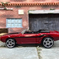 Loose Hot Wheels 1969 Chevy Camaro Convertible In Dark Red and Black