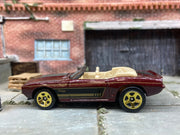 Loose Hot Wheels 1969 Chevy Camaro Convertible In Root Beer Brown and Black