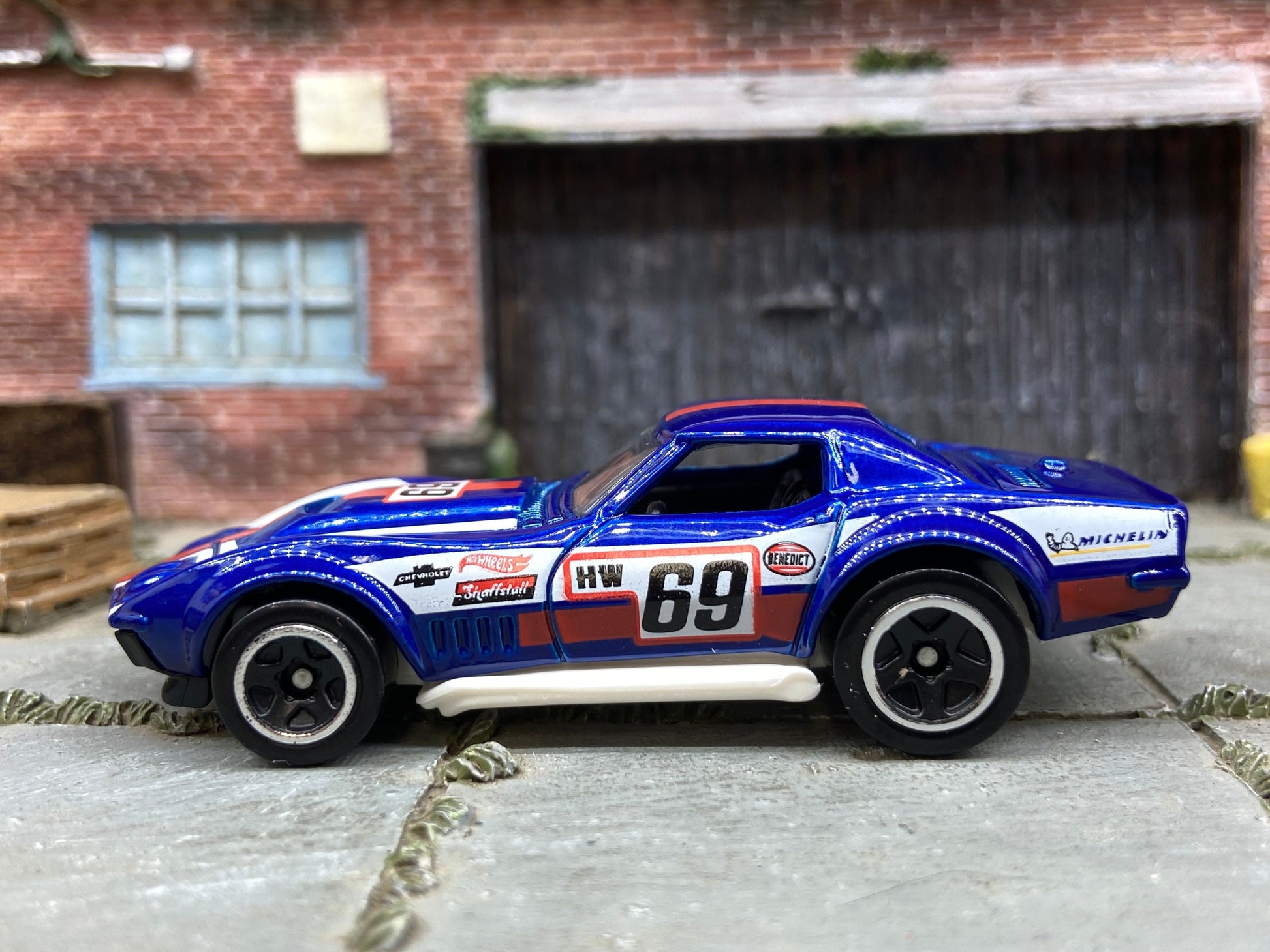 Loose Hot Wheels - 1969 Chevy Corvette COPO - Hot Wheels Blue Livery