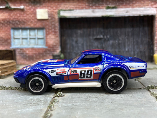 Loose Hot Wheels - 1969 Chevy Corvette COPO - Hot Wheels Blue Livery
