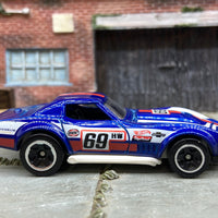 Loose Hot Wheels 1969 Chevy Corvette COPO Dressed in Hot Wheels Blue Livery