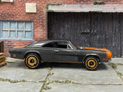 Loose Hot Wheels - 1969 Dodge Charger 500 - Gray and Orange