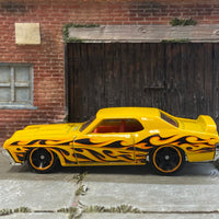 Loose Hot Wheels - 1969 Mercury Cougar Eliminator - Yellow with Tribal Flames