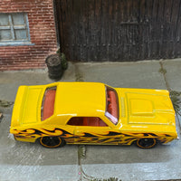 Loose Hot Wheels - 1969 Mercury Cougar Eliminator - Yellow with Tribal Flames