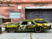Loose Hot Wheels 1970 Chevy Chevelle SS Station Wagon Dressed in Daredevils Green and Brown Livery