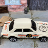 Loose Hot Wheels 1970 Ford Escort RS 1600 Dressed in Off White #3 Gum Ball 3000 Race Livery