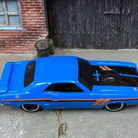 Loose Hot Wheels - 1971 Dodge Challenger - Blue and Black