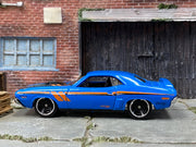 Loose Hot Wheels - 1971 Dodge Challenger - Blue and Black