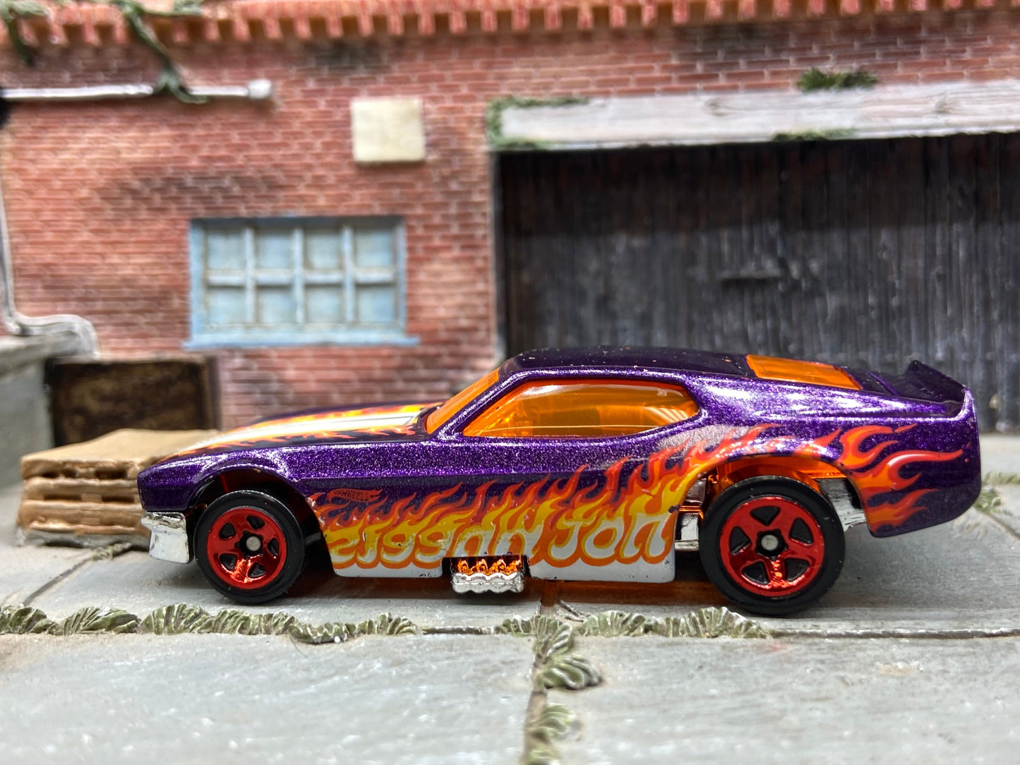 Loose Hot Wheels: 1971 Ford Mustang Drag Car - Purple