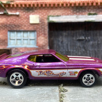 Loose Hot Wheels 1971 Ford Mustang Mach 1 Dressed in Purple Schmurple Livery