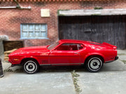 Loose Hot Wheels 1971 Ford Mustang Mach 1 Dressed in Red 007 Livery