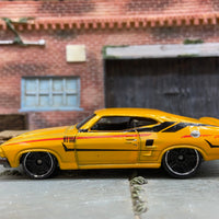 Loose Hot Wheels 1973 Ford Falcon XB Dressed in Yellow and Black