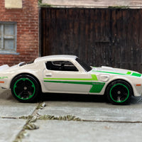 Loose Hot Wheels - 1973 Pontiac Firebird - White and Green