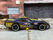 Loose Hot Wheels - 1976 Chevy Corvette Greenwood - Dark Blue and Gold 22