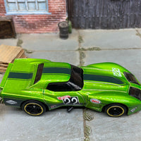 Loose Hot Wheels 1976 Chevy Corvette Greenwood Dressed in Green and Black 22