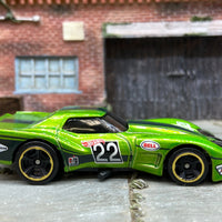 Loose Hot Wheels 1976 Chevy Corvette Greenwood Dressed in Green and Black 22