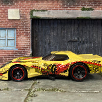 Loose Hot Wheels - 1976 Chevy Corvette Greenwood - Golden Dragon Art Car