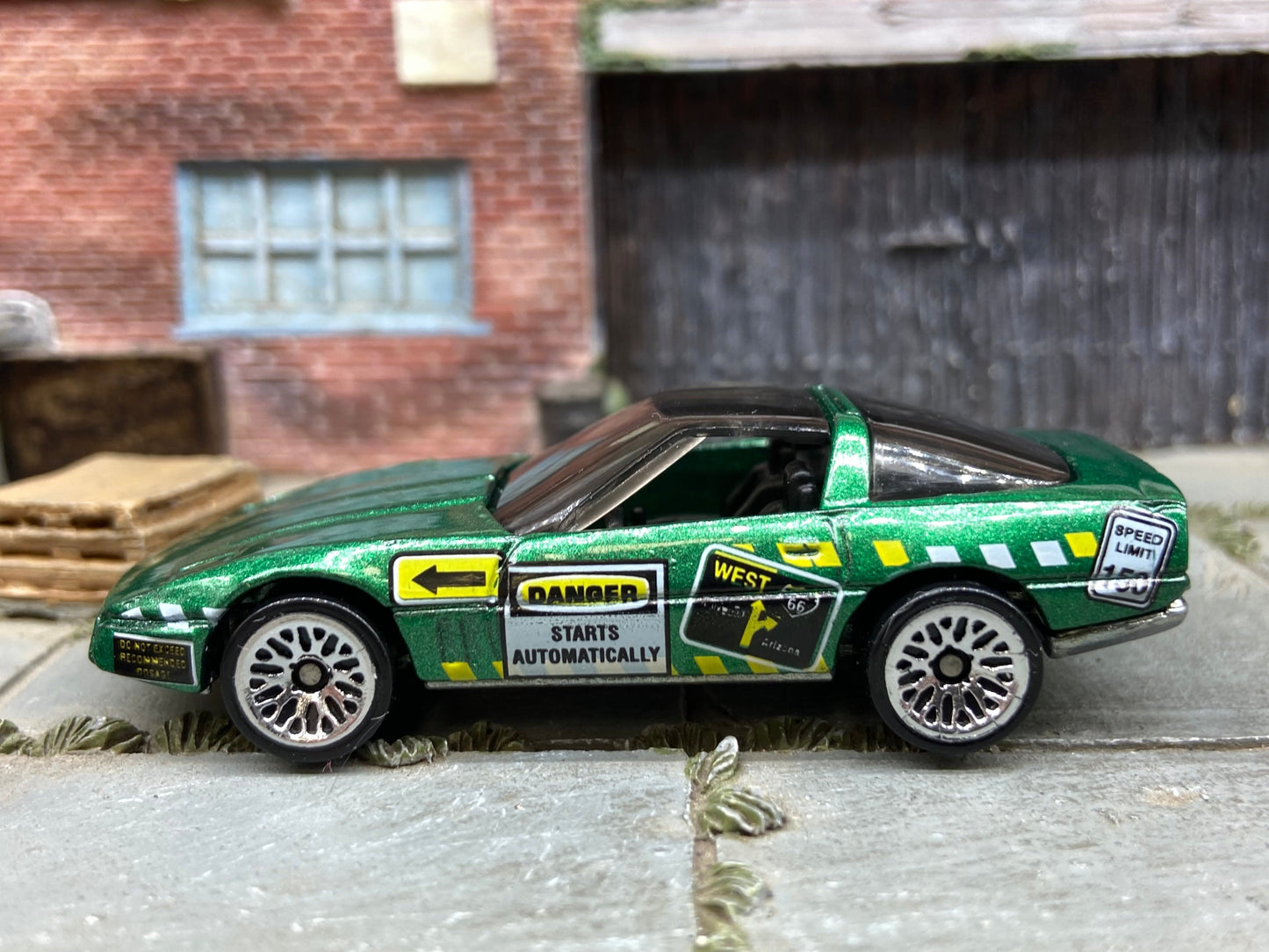 Loose Hot Wheels 1980 Chevy Corvette 80's Corvette Dressed in Green