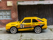 Loose Hot Wheels - 1984 Audi Sport Quattro - Yellow #1 Race Livery