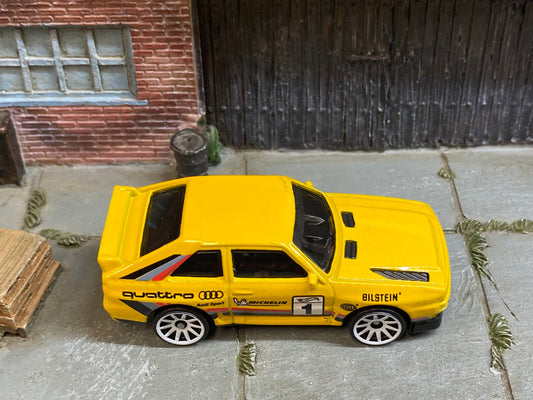 Loose Hot Wheels - 1984 Audi Sport Quattro - Yellow #1 Race Livery