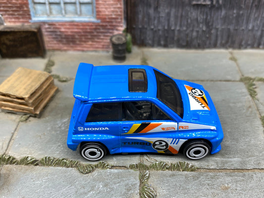 Loose Hot Wheels - 1985 Honda City Turbo II - Blue