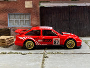 Loose Hot Wheels - 1987 Ford Sierra Cosworth - Red and White 87