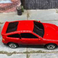 Loose Hot Wheels 1988 Honda CRX - Red and Black