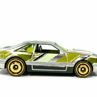 Loose Hot Wheels - 1992 Ford Mustang Fox Body - ZAMAC, Green and Black