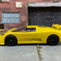 Loose Hot Wheels: 1994 Bugatti EB110 SS Dressed in Yellow