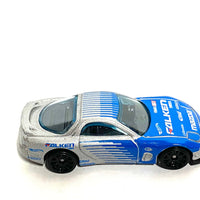 Loose Hot Wheels - 1995 Mazda RX-7 - Blue and Silver Falken Tires