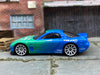 Loose Hot Wheels - 1995 Mazda RX-7 - Blue/Green Falken Tires