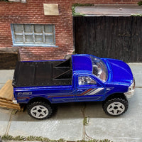 Loose Hot Wheels - 1997 Ford F150 4X4 Truck - Blue, White and Red